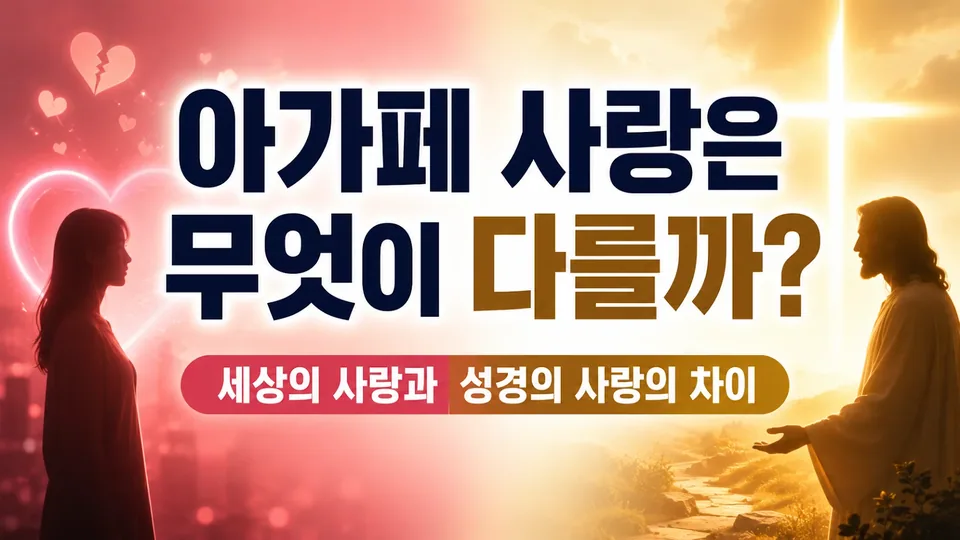 아가페 사랑은 무엇이 다를까? 세상이 말하는 사랑과 성경이 말하는 사랑의 차이