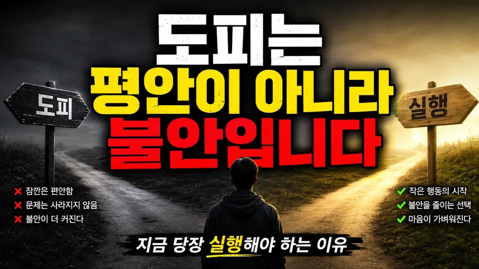 도피가 불안을 키우는 이유: 지금 당장 실행해야 마음이 가벼워집니다