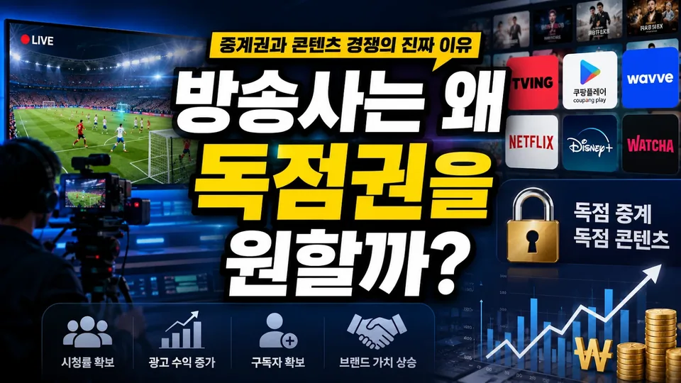방송사는 왜 독점권을 원할까? 중계권과 콘텐츠 경쟁의 진짜 이유